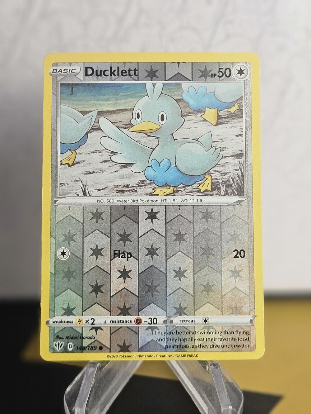 Ducklett 148/189 Pokemon TCG Reverse Holo Rare